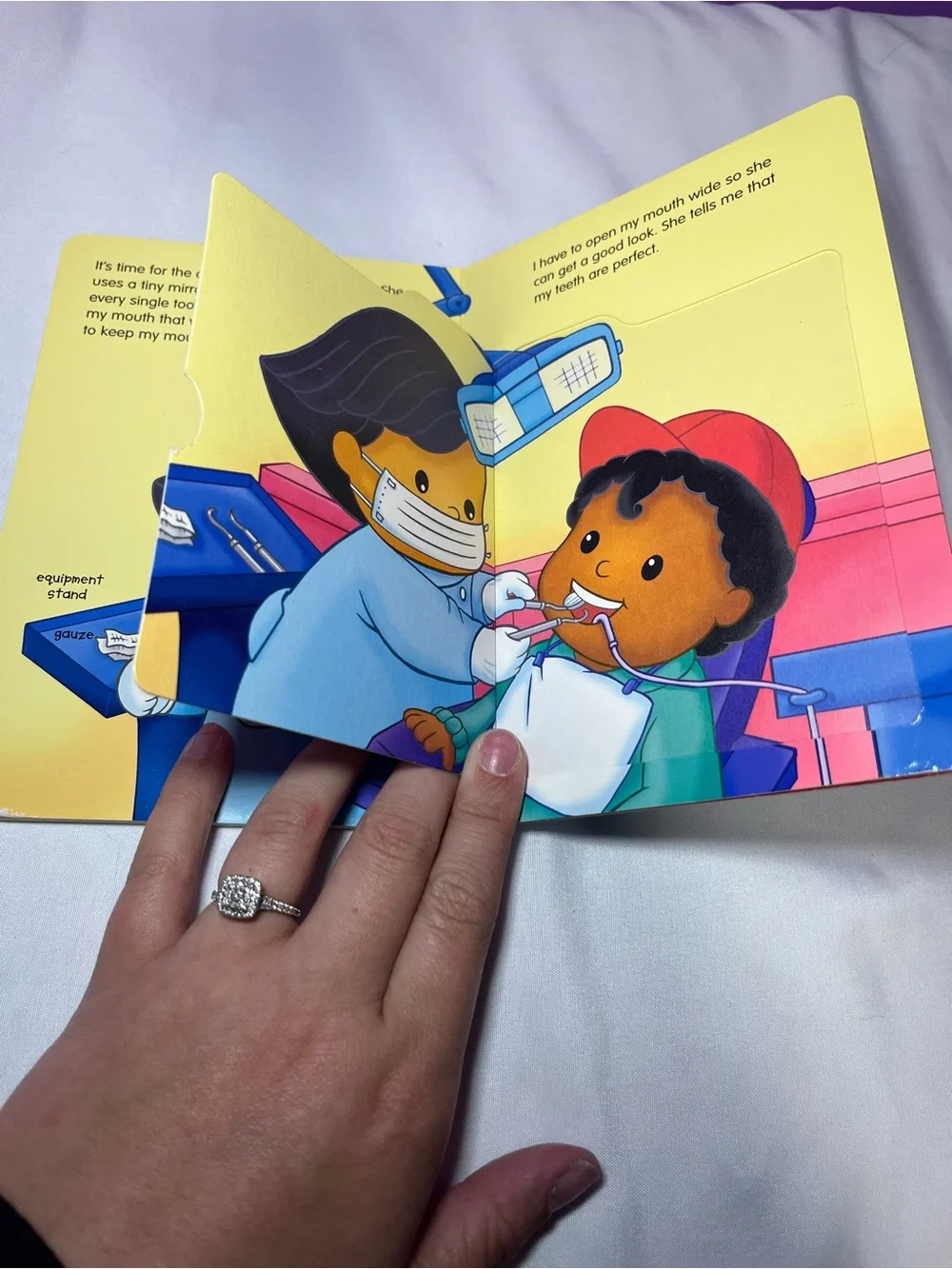 Fisher-Price Little People Meet Michael’s Dentist Book Flaps Board Book 2002 VTG